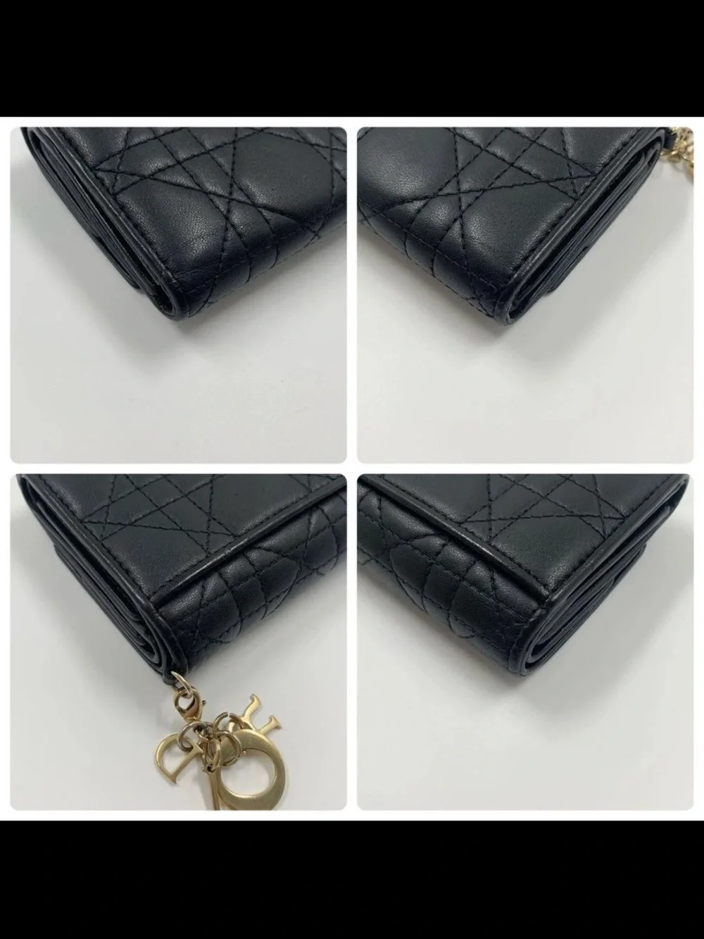 Dior Black Quilted Leather Small Wallet
